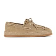 Hogan Beige Loafers med Inslagen Sula Beige, Dam