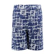 Fendi Denim Shorts Blue, Herr