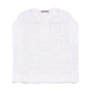 D.Exterior Vit Elegant Topwear White, Dam