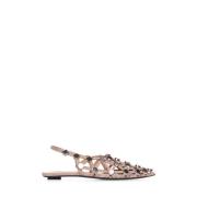 The Attico Beige Platta Skor med Studs Beige, Dam