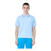 Adidas Logo Motif Polo Shirt Blue, Herr