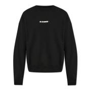 Jil Sander Sweatshirt med logotyp Black, Herr