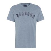 Barbour Tartan Tee Mid Grey Marl Gray, Herr