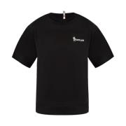 Moncler Svarta T-shirts och Polos Black, Dam