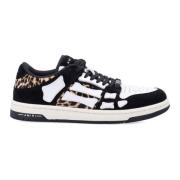 Amiri Leopard Skel-Top Low Sneakers Black, Herr