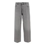 Haikure Cotton Denim Jeans med Vid Passform Gray, Dam