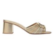 Valentino Garavani Signatur Logga Mitten Sandal Yellow, Dam