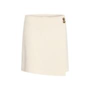 ICHI Cropped Skorts med knappdetaljer Birch Beige, Dam