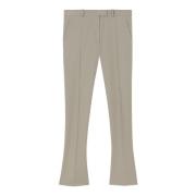 The Attico Grå Flare-leg Ullbyxor Beige, Dam