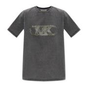 Michael Kors T-shirt med applikationer Gray, Dam