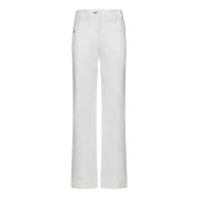 Victoria Beckham Vita Flared Leg Jeans White, Dam