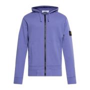 Stone Island Sweatshirt med logotyp Purple, Herr