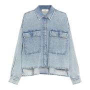 Max Mara Weekend Denim Skjorta Zemira Jeans Blue, Dam