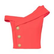 Balmain Asymmetrisk crop top Red, Dam