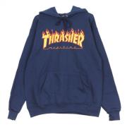 Thrasher flamma Huvtröja Blue, Herr