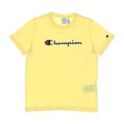 Champion Gul Crewneck Tee Kortärmad T-shirt Yellow, Dam