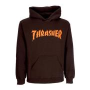 Thrasher Mörk Choklad Hoodie med Anpassad Logotyp Brown, Herr