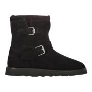 Kenzo Ankelboots med fuskpäls och spännen Black, Herr