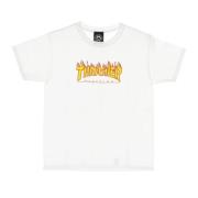 Thrasher Flame Tee Barn T-shirt White, Herr