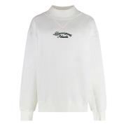 Rhude Bomulls Sweatshirt med Logotypdetalj White, Dam