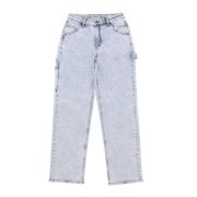 Guess Snickarbyxa Acid Wash Verktygsfickor Blue, Dam