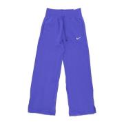 Nike Vida Byxor i Fleece med Vitt Ben Blue, Dam