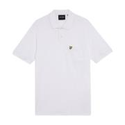 Lyle & Scott SS Polo Skjortor Linneblandad Polo White, Herr