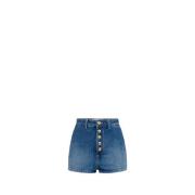 Elisabetta Franchi Blå Elegant Sommar Shorts Blue, Dam