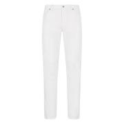 Brioni Italienska bomullsjeans med 5 fickor White, Herr