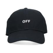 Off White Svart Baseballkeps Broderad Logotyp Black, Herr