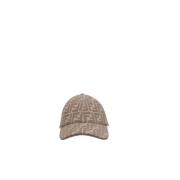 Fendi Duvgrå Baseball Cap Denim Jacquard Gray, Dam