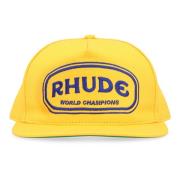 Rhude Keps med Platt Skärm Yellow, Herr