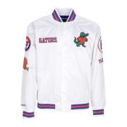 Mitchell & Ness Vit Satin Bomberjacka White, Herr