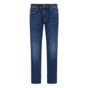 Boggi Milano Stretch Denim Jeans Blue, Herr