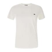 Lacoste Klassisk Vit Pima Bomull T-shirt White, Herr