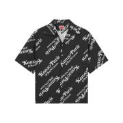 Kenzo Svart hawaiiansk skjorta med original monogram Black, Herr