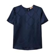 Twinset Lyocell T Jacquard Blus Blue, Dam