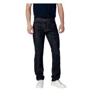 Armani Exchange Blå Enkel Dragkedja Jeans Vår/Sommar Män Blue, Herr