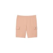 Lacoste Casual bomullsshorts med krokodillogotyp Beige, Herr