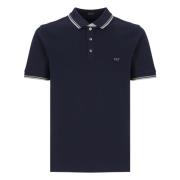 Fay Blått Poloshirt med Broderat Logotyp Blue, Herr