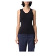 Emporio Armani Jersey Top för Kvinnor Blue, Dam