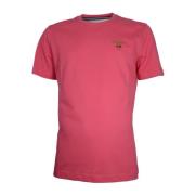 Aeronautica Militare Basic T-shirt i bomull med rund hals Pink, Herr