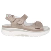 Mephisto Bekväm rullande sandal för kvinnor i taupe Gray, Dam