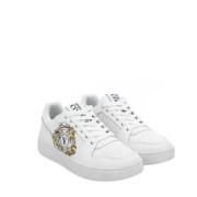 Versace Vita Sneakers med Guld Detaljer White, Herr