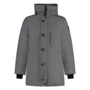 Canada Goose Huvad parkas med logopatch Gray, Herr