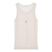 Saint Laurent Cassandre Tank Top Beige, Dam