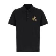 Fendi Klassisk Polo Tröja för Män Black, Herr