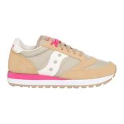 Saucony Enkla Jazz Sneakers med Snörning Beige, Dam