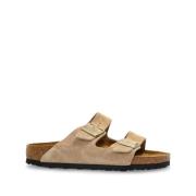 Birkenstock Beige Spänne-Sandaler Platta Sula Beige, Dam