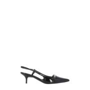 PINKO Svart Slingback med Metall Detalj Black, Dam